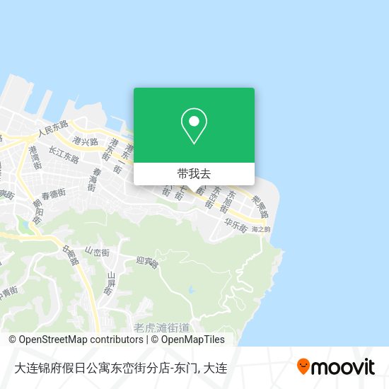 大连锦府假日公寓东峦街分店-东门地图
