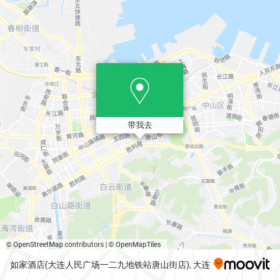 如家酒店(大连人民广场一二九地铁站唐山街店)地图
