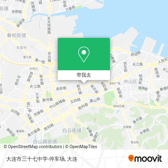 大连市三十七中学-停车场地图