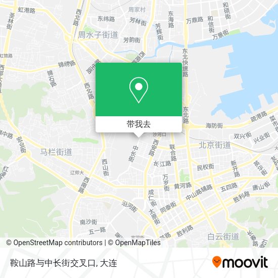 鞍山路与中长街交叉口地图