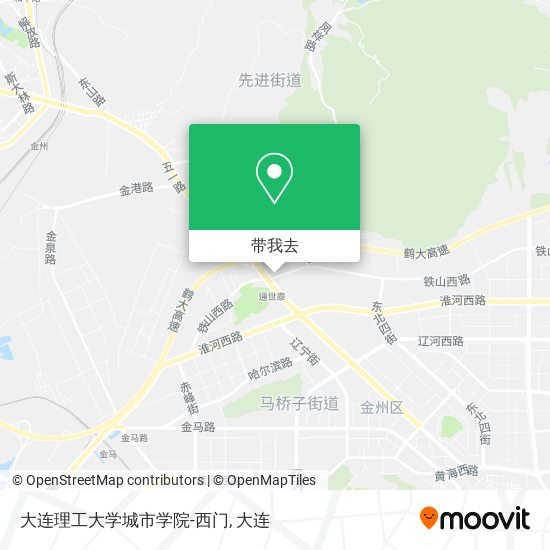 大连理工大学城市学院-西门地图