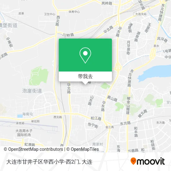大连市甘井子区华西小学-西2门地图