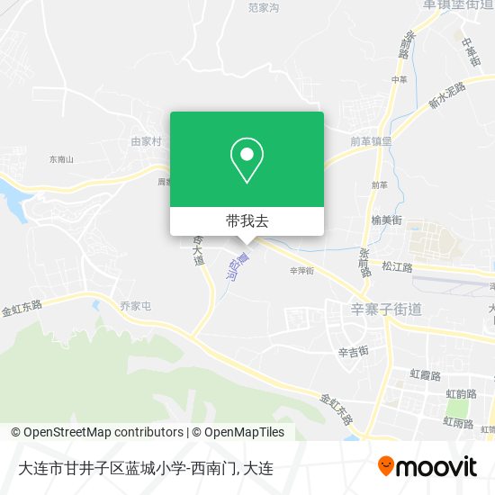 大连市甘井子区蓝城小学-西南门地图