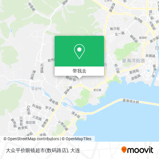 大众平价眼镜超市(数码路店)地图