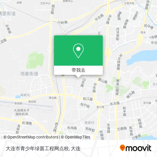 大连市青少年绿茵工程网点校地图