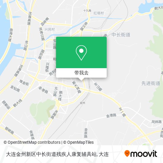大连金州新区中长街道残疾人康复辅具站地图