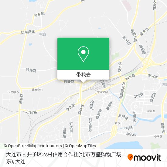 大连市甘井子区农村信用合作社(北市万盛购物广场东)地图