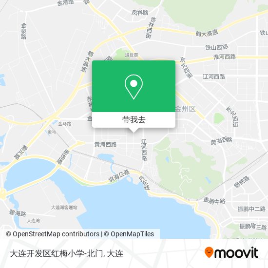 大连开发区红梅小学-北门地图