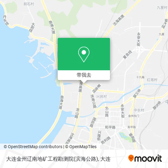 大连金州辽南地矿工程勘测院(滨海公路)地图