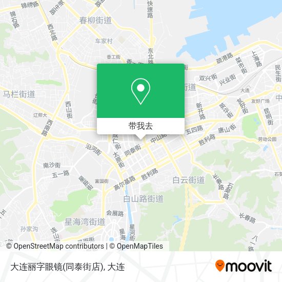 大连丽字眼镜(同泰街店)地图