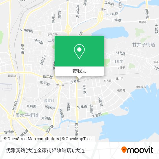 优雅宾馆(大连金家街轻轨站店)地图