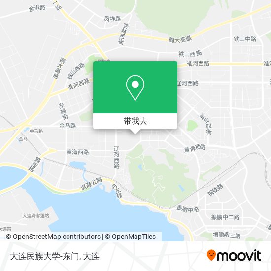 大连民族大学-东门地图