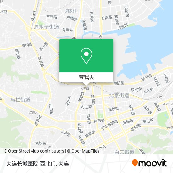 大连长城医院-西北门地图