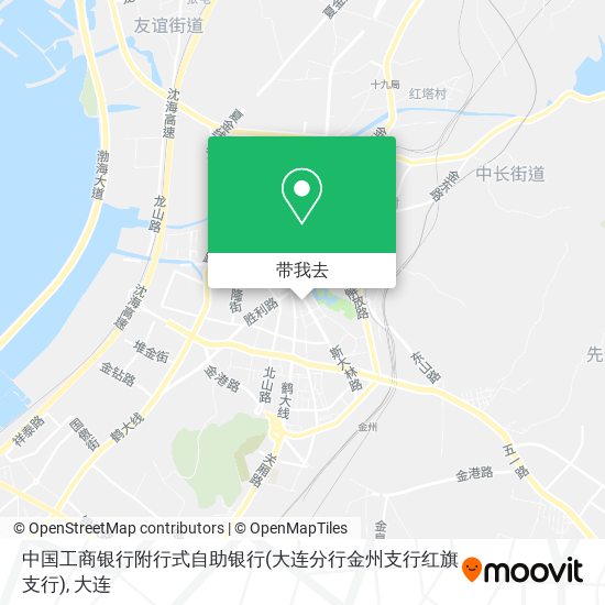 中国工商银行附行式自助银行(大连分行金州支行红旗支行)地图