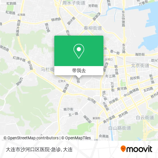 大连市沙河口区医院-急诊地图