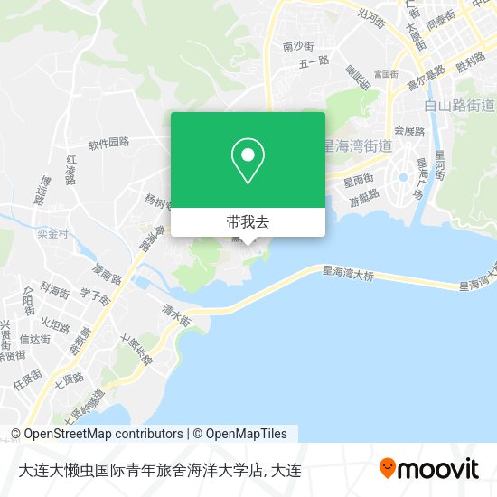 大连大懒虫国际青年旅舍海洋大学店地图
