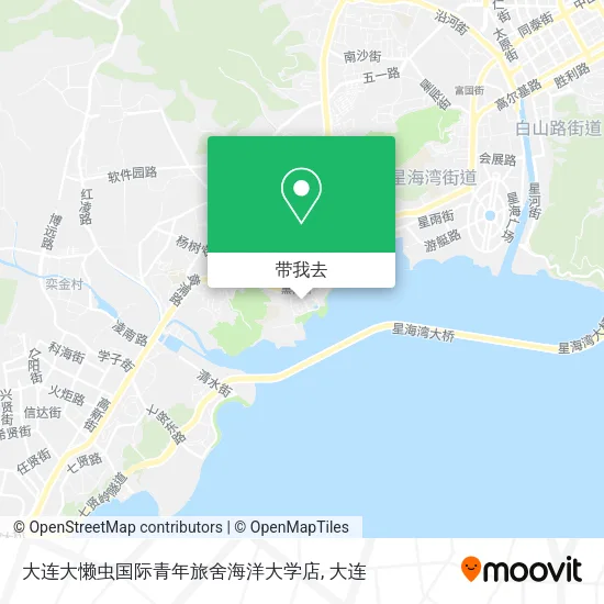 大连大懒虫国际青年旅舍海洋大学店地图