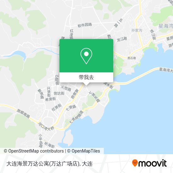 大连海景万达公寓(万达广场店)地图