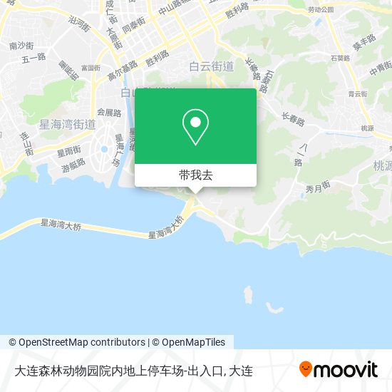 大连森林动物园院内地上停车场-出入口地图