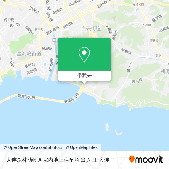 大连森林动物园院内地上停车场-出入口地图