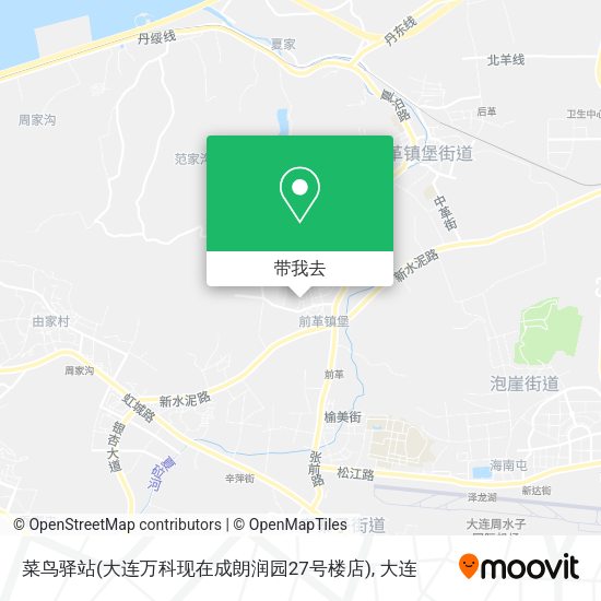 菜鸟驿站(大连万科现在成朗润园27号楼店)地图