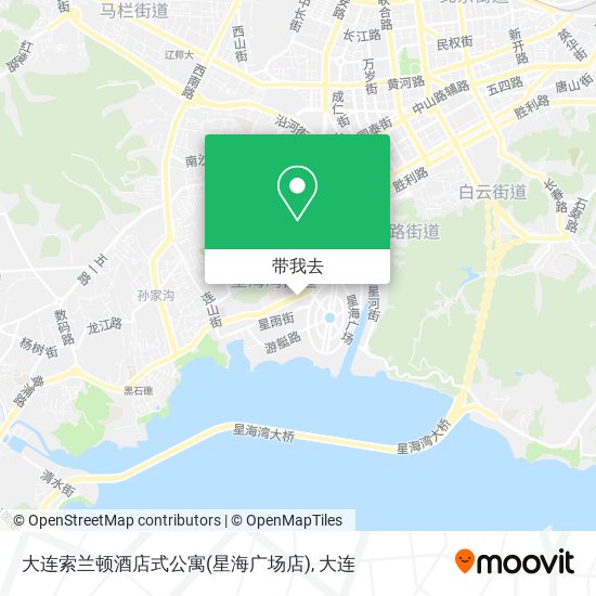 大连索兰顿酒店式公寓(星海广场店)地图
