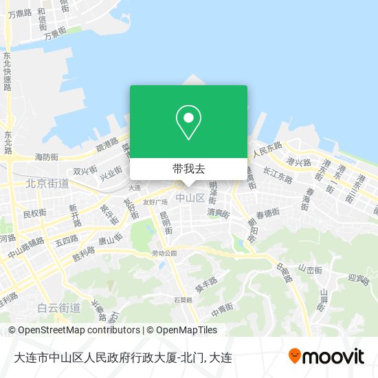 大连市中山区人民政府行政大厦-北门地图