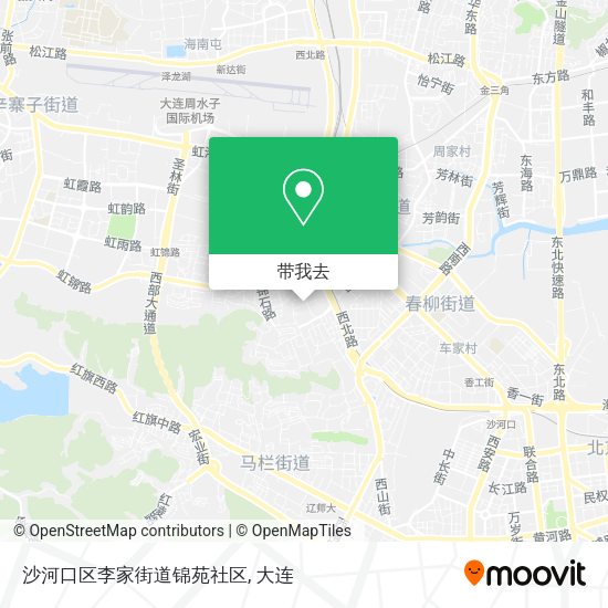 沙河口区李家街道锦苑社区地图