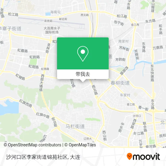 沙河口区李家街道锦苑社区地图