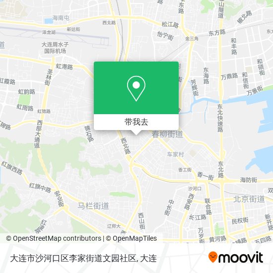 大连市沙河口区李家街道文园社区地图