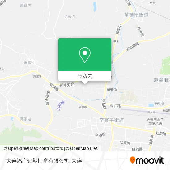 大连鸿广铝塑门窗有限公司地图