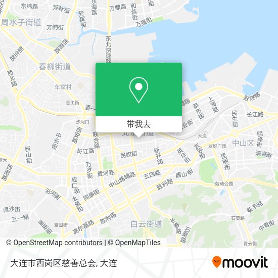 大连市西岗区慈善总会地图
