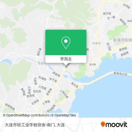 大连市轻工业学校宿舍-南门地图