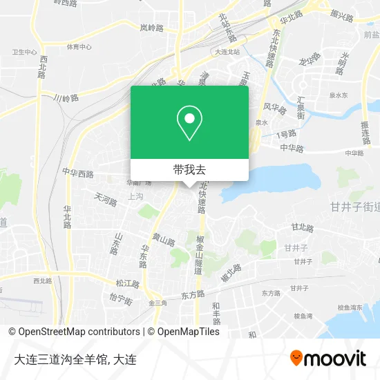 大连三道沟全羊馆地图