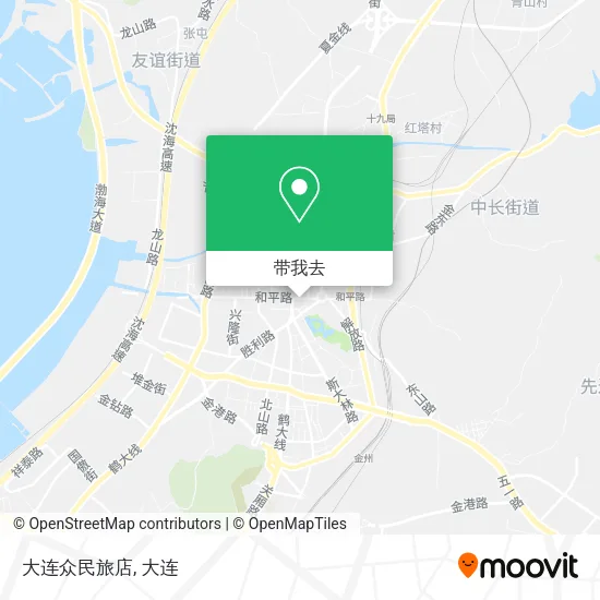 大连众民旅店地图