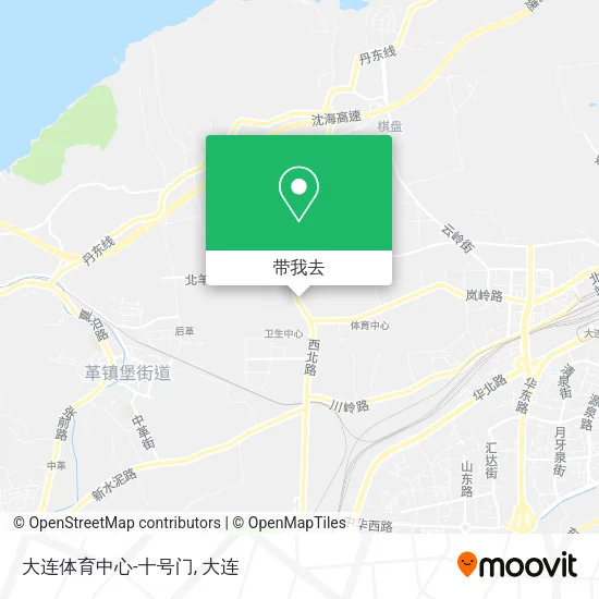 大连体育中心-十号门地图