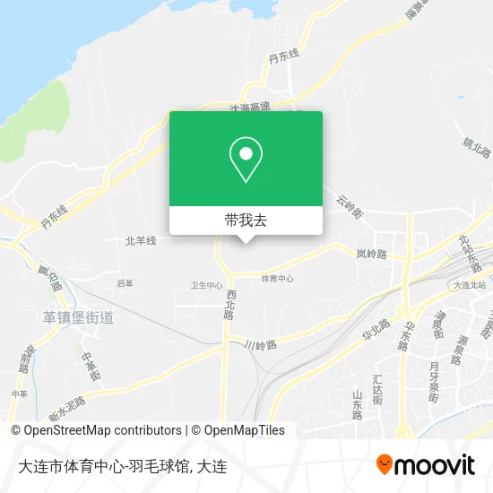 大连市体育中心-羽毛球馆地图