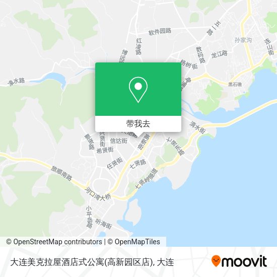 大连美克拉屋酒店式公寓(高新园区店)地图