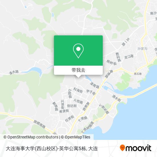大连海事大学(西山校区)-英华公寓5栋地图