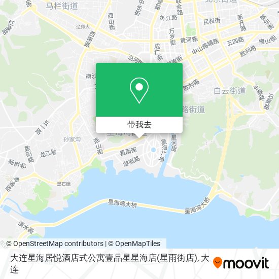 大连星海居悦酒店式公寓壹品星星海店(星雨街店)地图