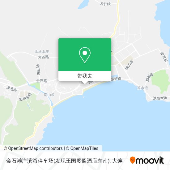 金石滩海滨浴停车场(发现王国度假酒店东南)地图