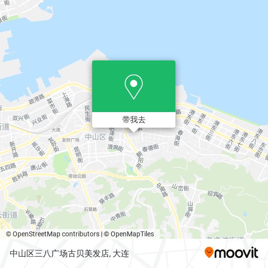 中山区三八广场古贝美发店地图