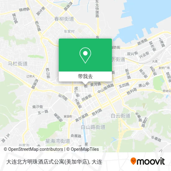 大连北方明珠酒店式公寓(美加华店)地图