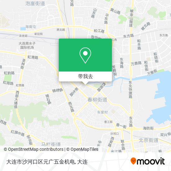 大连市沙河口区元广五金机电地图