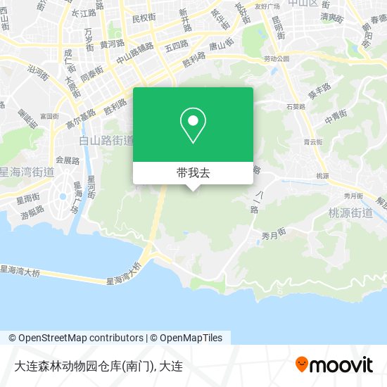 大连森林动物园仓库(南门)地图