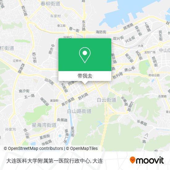 大连医科大学附属第一医院行政中心地图