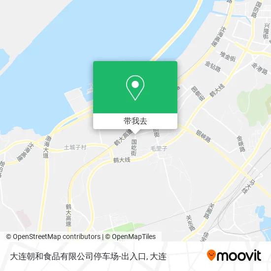 大连朝和食品有限公司停车场-出入口地图