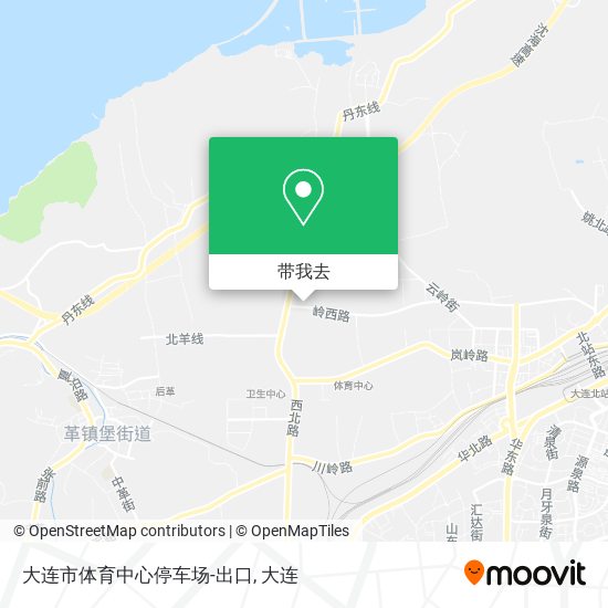 大连市体育中心停车场-出口地图