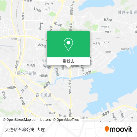 大连钻石湾公寓地图