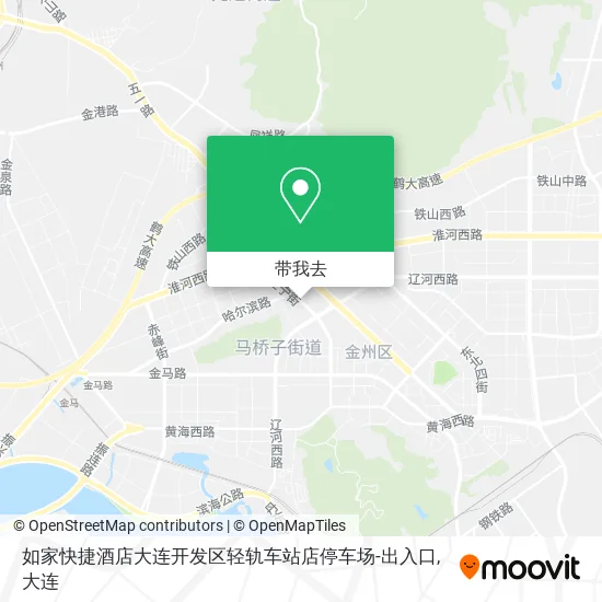 如家快捷酒店大连开发区轻轨车站店停车场-出入口地图